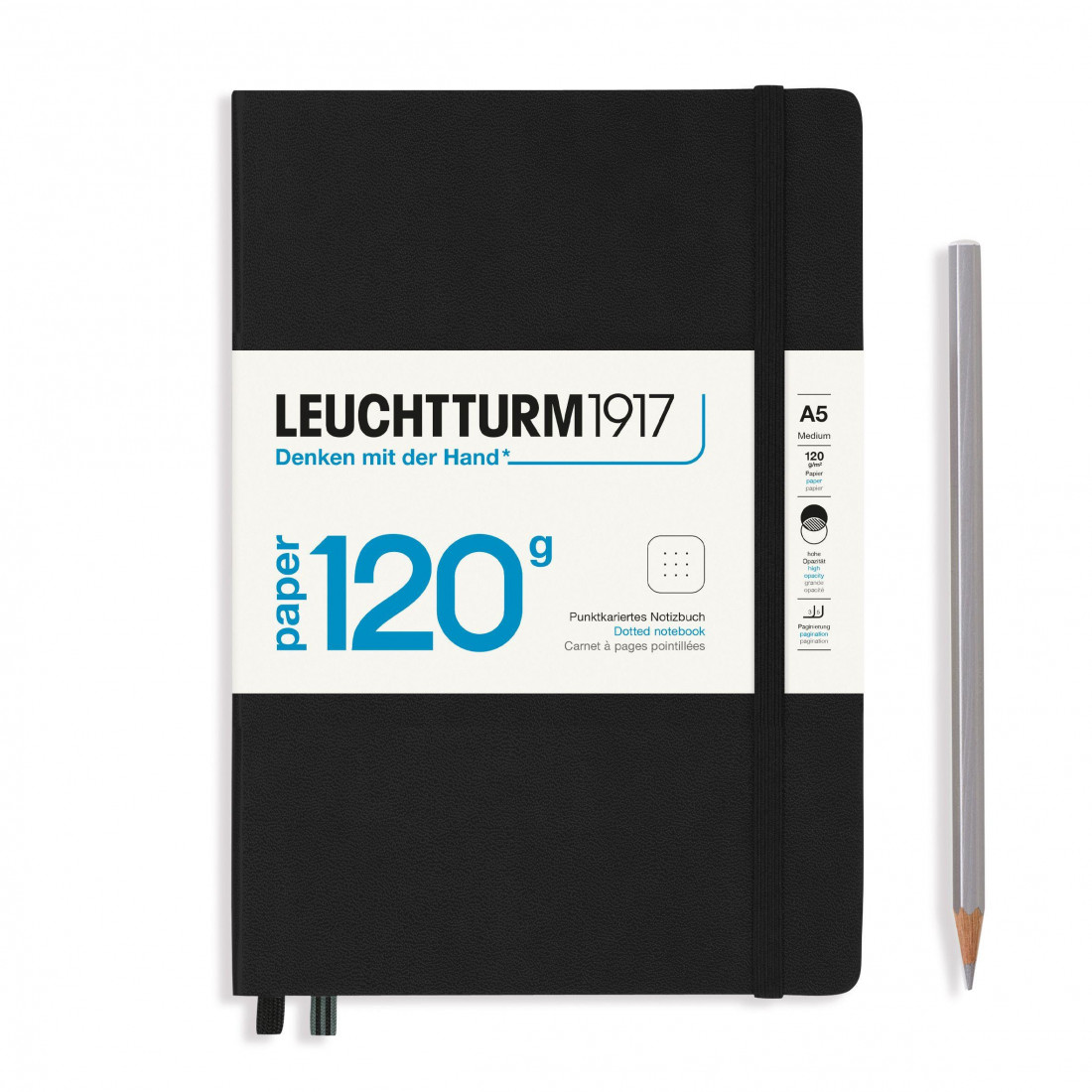 Leuchtturm 1917 Notebook A5 Edition 120g Black Dotted Hard Cover