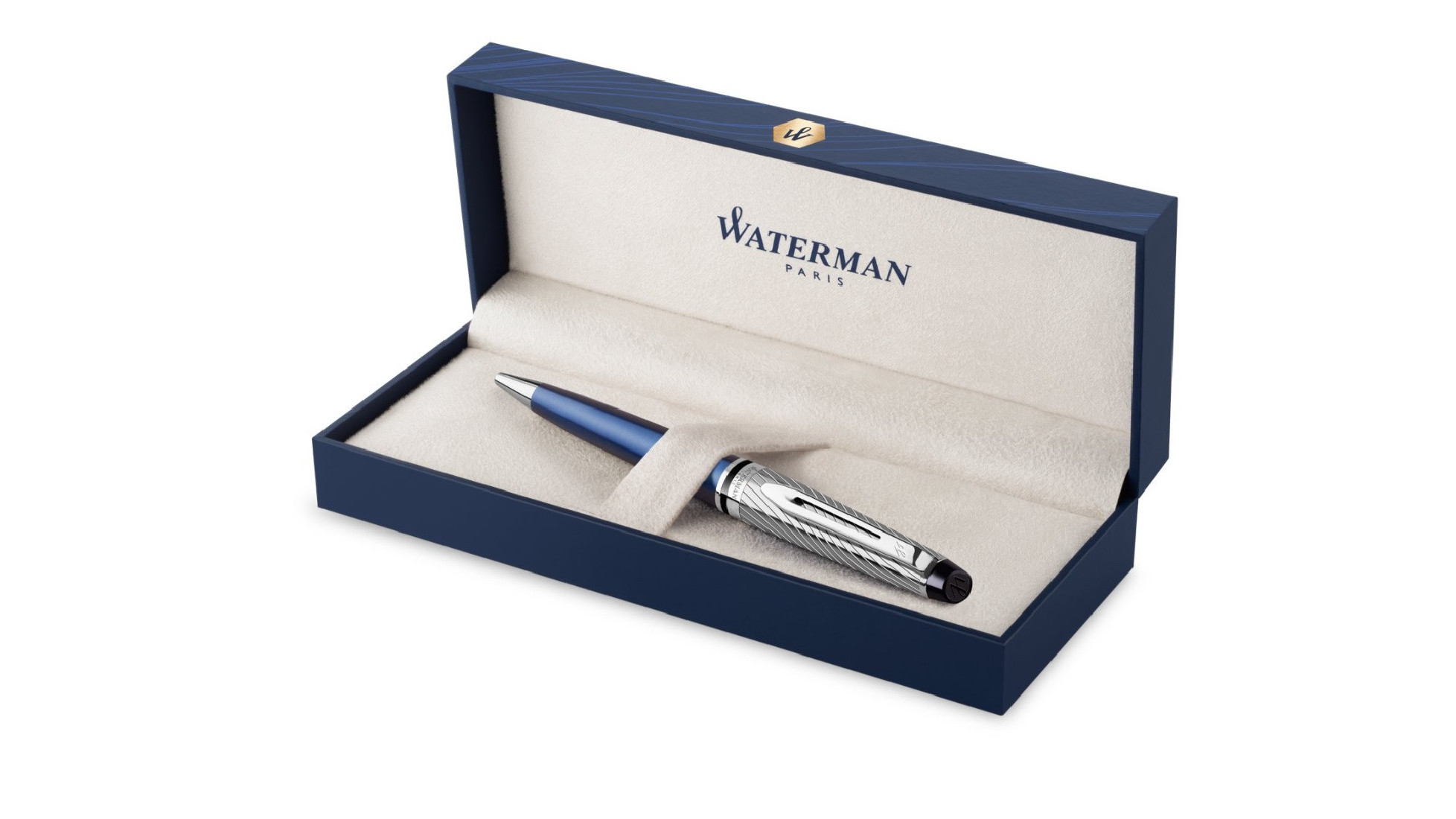 Waterman Expert Deluxe Metallic Blue Lacquer CT ballpoint pen