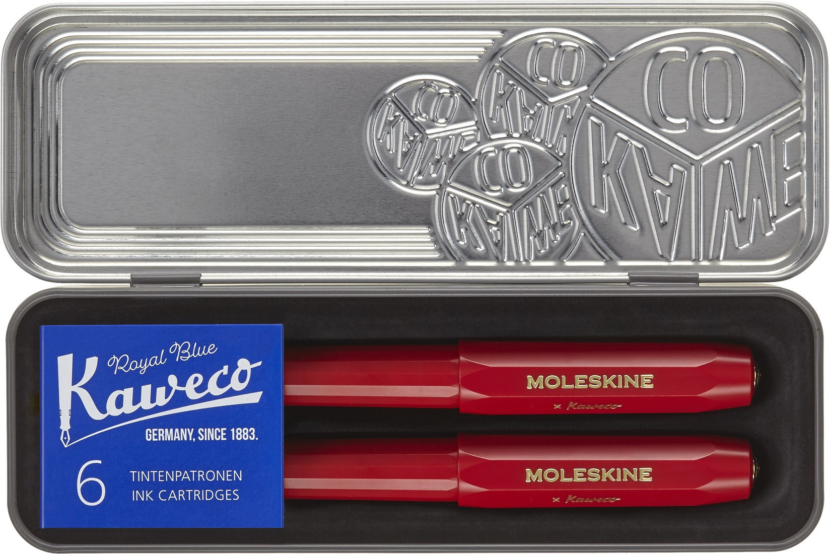 Kaweco and Moleskine Set Red Fountain pen and ballpen