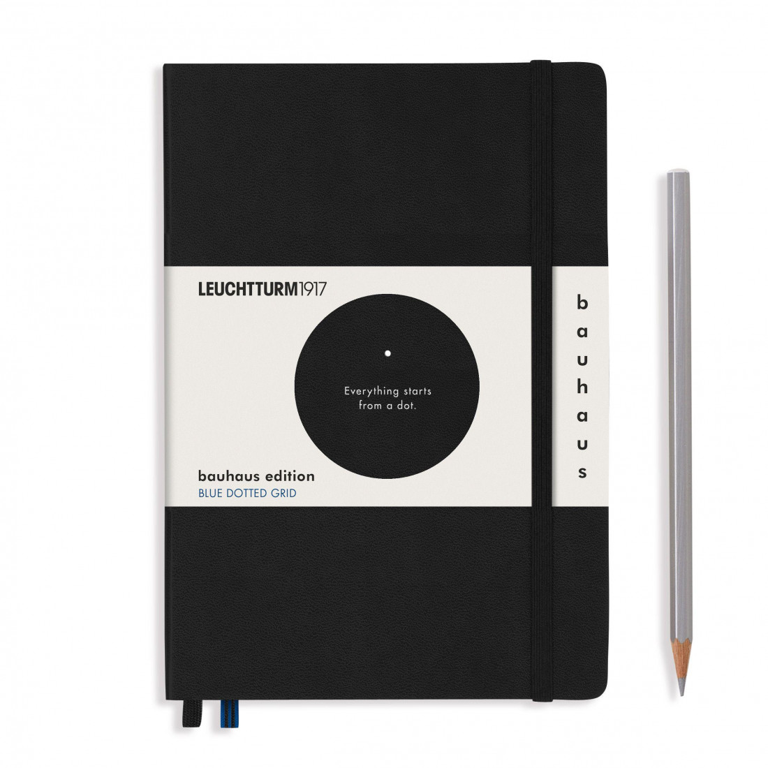 Leuchtturm 1917 Notebook A5 Black Dotted Bauhaus Edition, Hard Cover