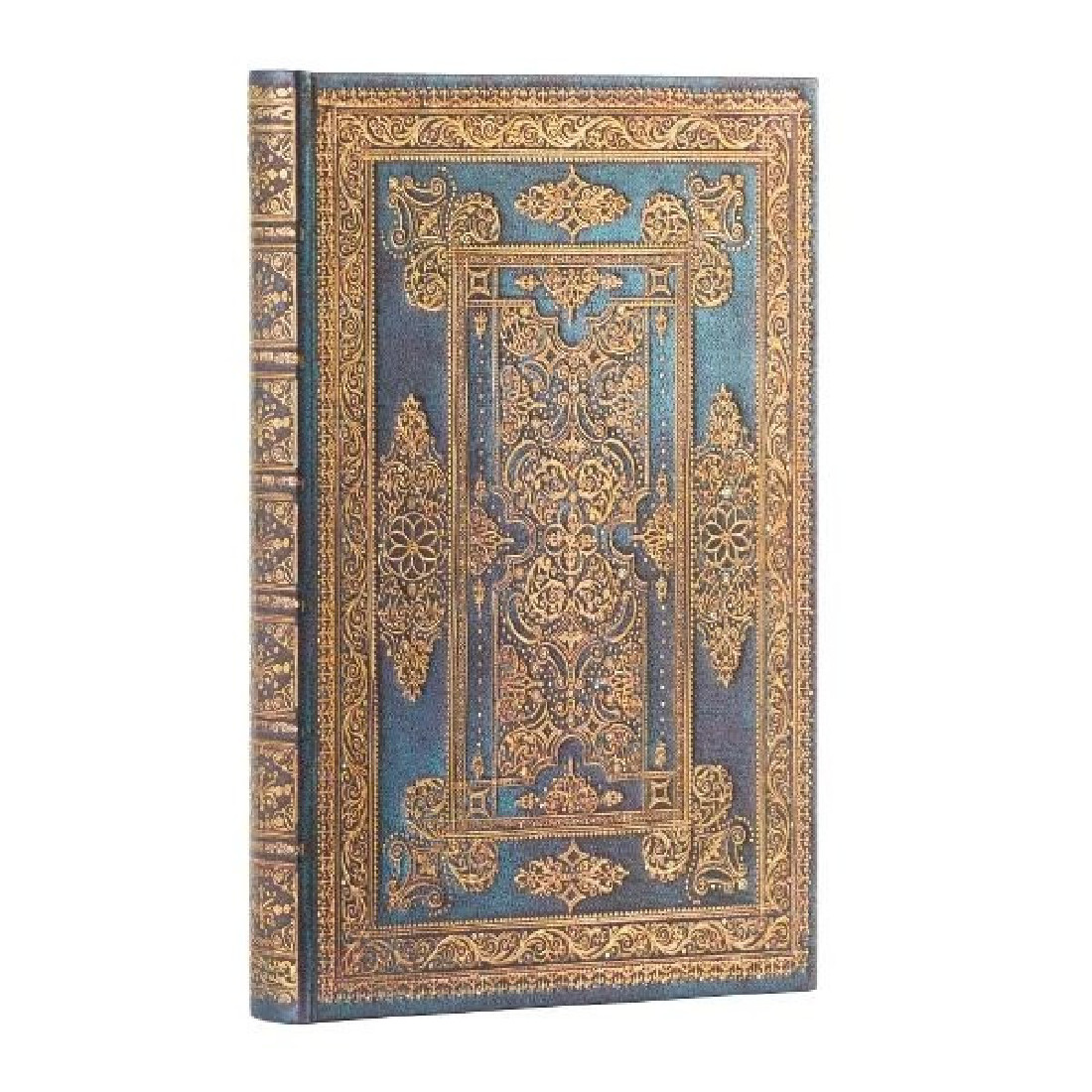 Paperblanks notebook mini 9x14cm, hard cover, elastic closure, lined, 176 pages, 85gsm, Luxe design, Blue Luxe, 95934