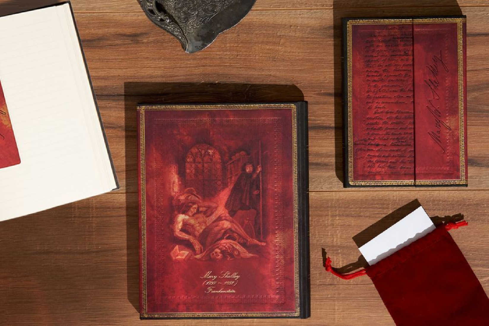 Paperblanks notebook ultra 17,5 x23cm, hard cover, magnetic wrap closure, lined, 144 pages, 120g, Mary Shelley, Frankenstein 95958