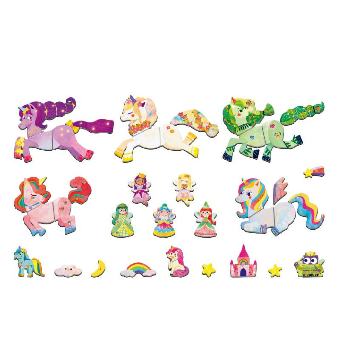 Μαγητικό puzzle Unicorns 00169 Mier Edu