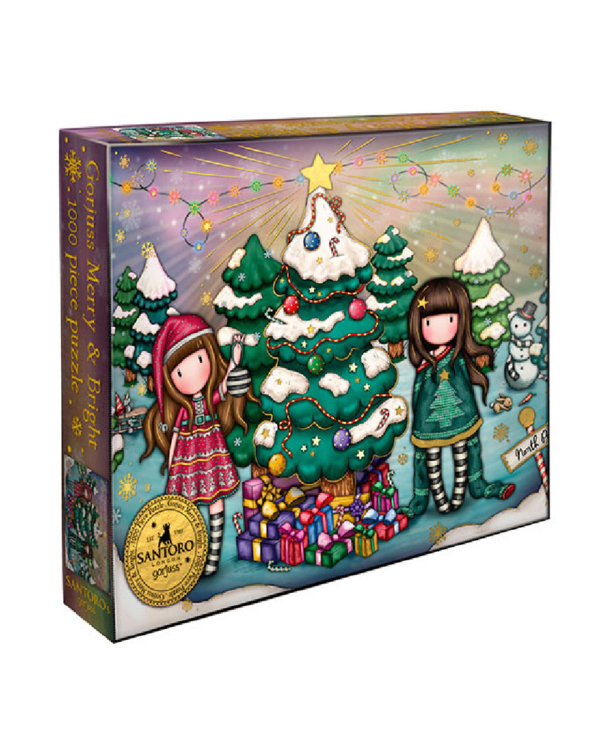 Χριστουγεννιάτικο Puzzle 1000 τμχ. Merry and Bright 1225GJ01 Santoro Gorjuss