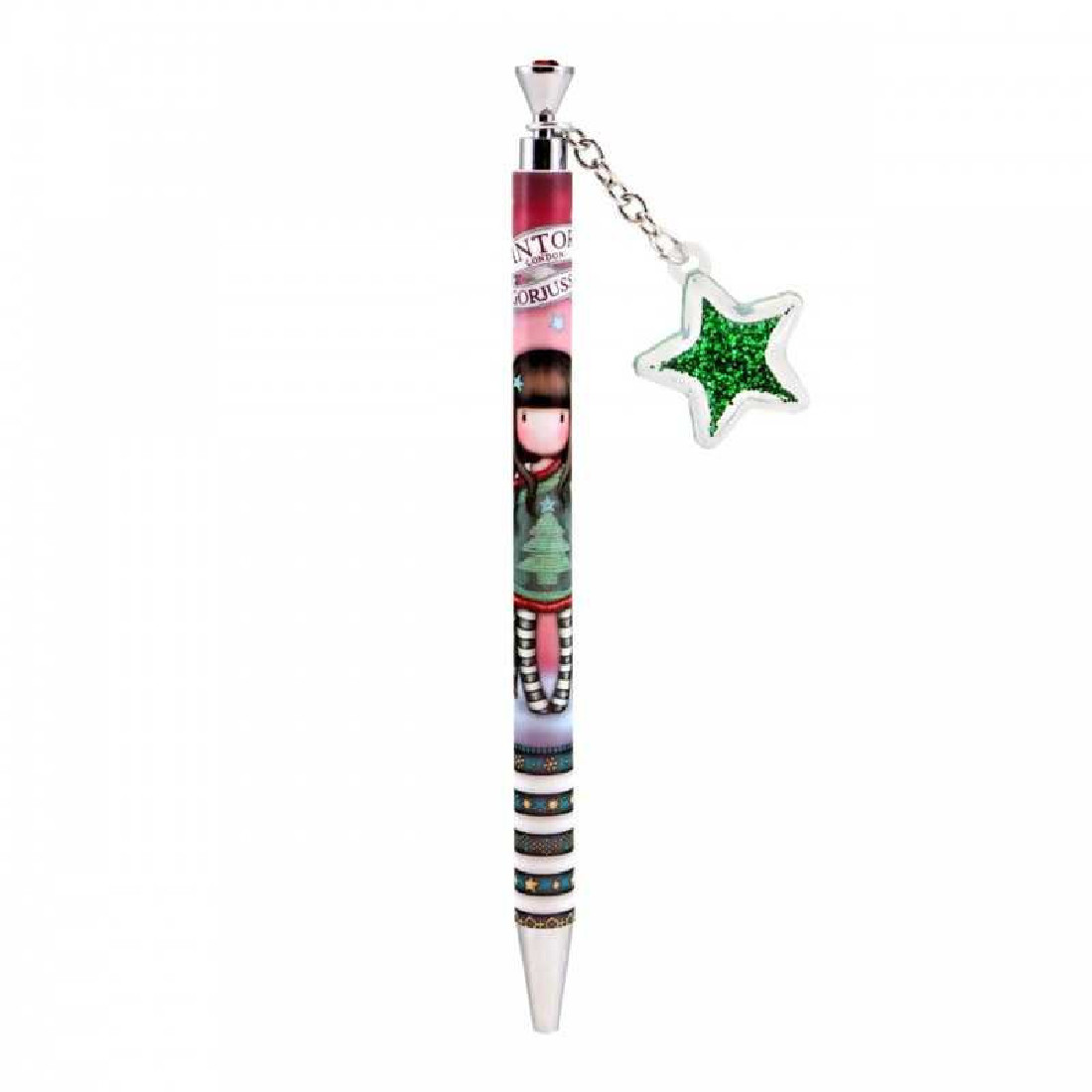 Στυλό με Κρεμαστό Αστεράκι Merry and Bright 1150GJ03 Santoro Gorjuss