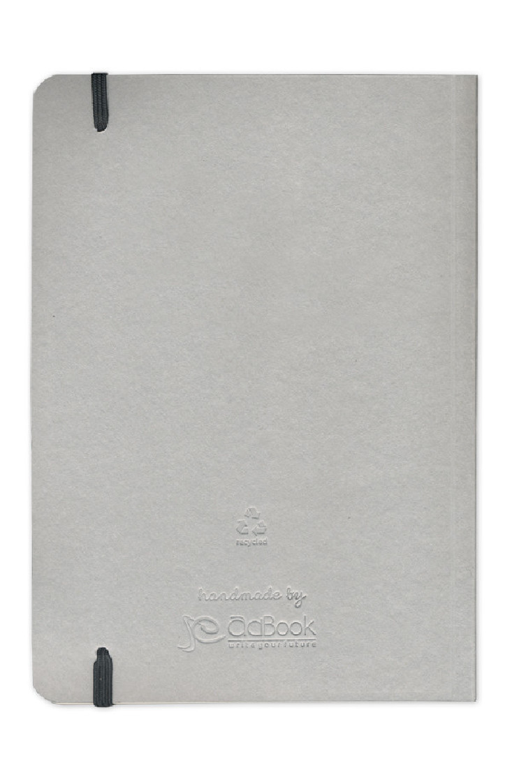 Adbook Eco elastic notebook 25x17 light grey plain