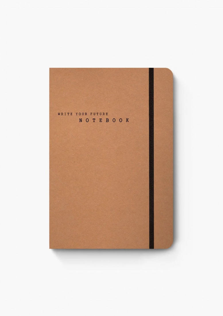 Adbook Eco elastic notebook 14x21 tan plain