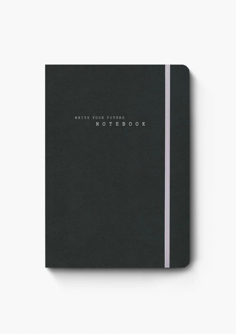 Adbook Eco elastic notebook 14x21 black plain