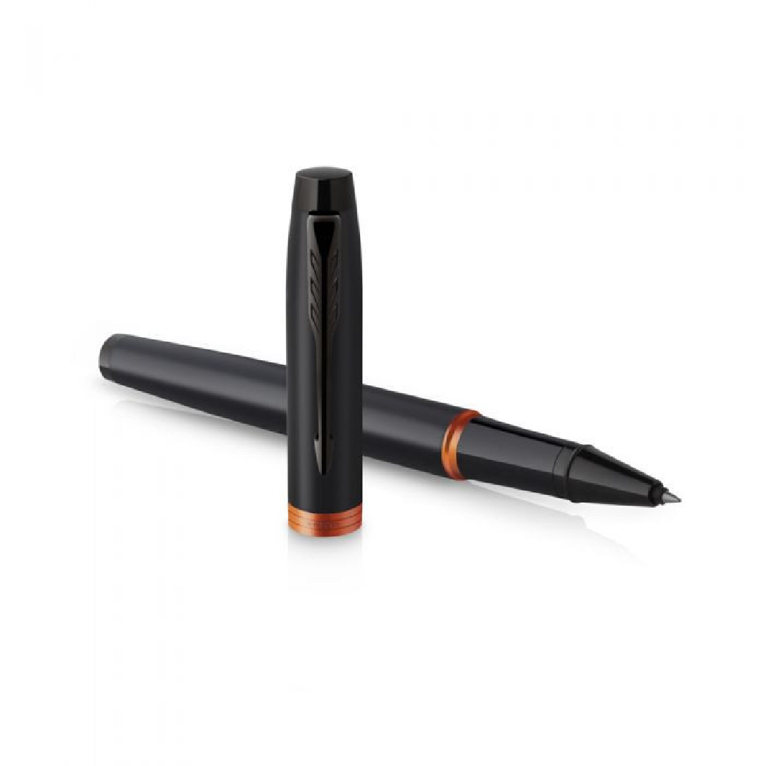 Parker IM Vibrant Rings flame orange Set Rollerball and Notebook