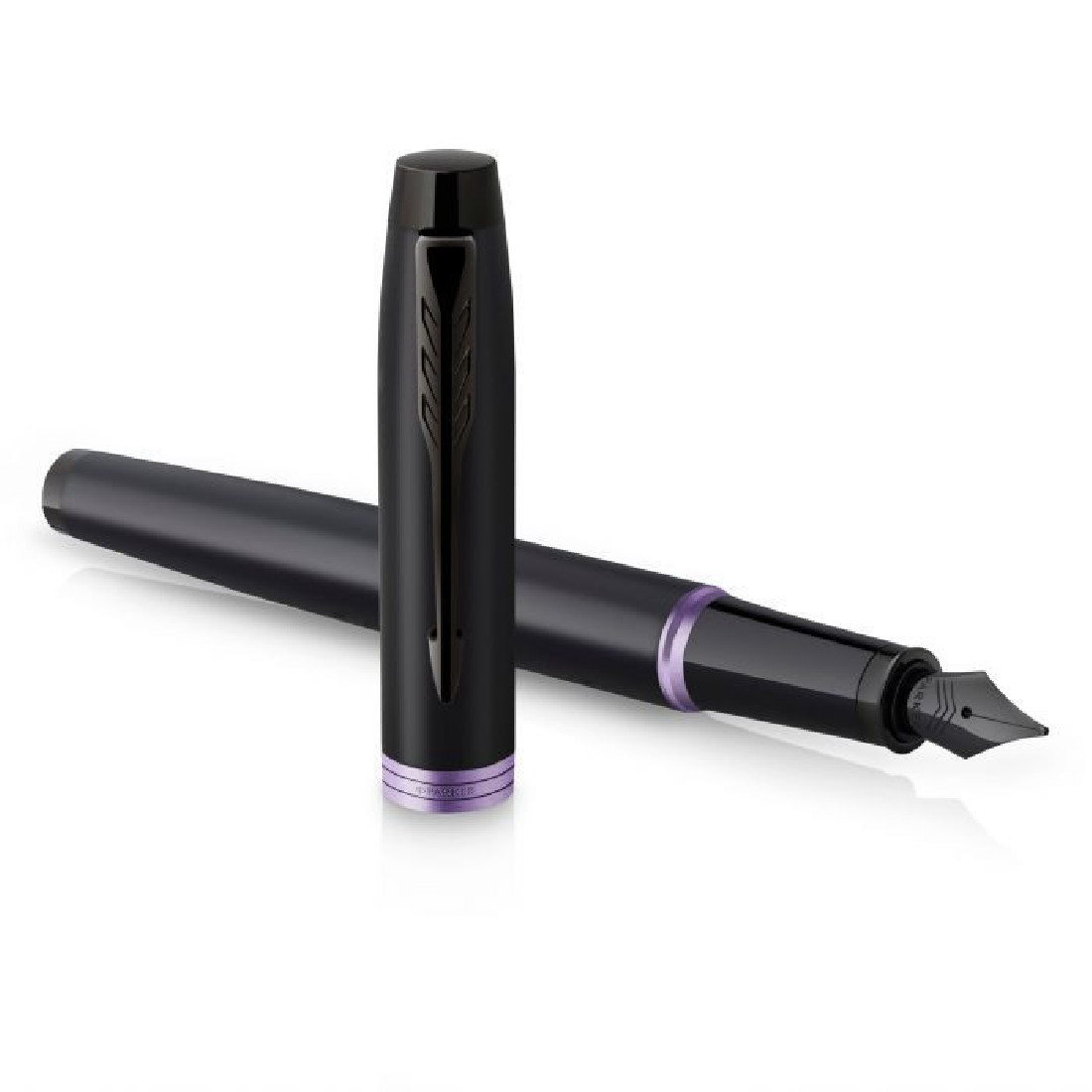 Parker IM Vibrant Rings amethyst purple Set Fountain pen and Notebook