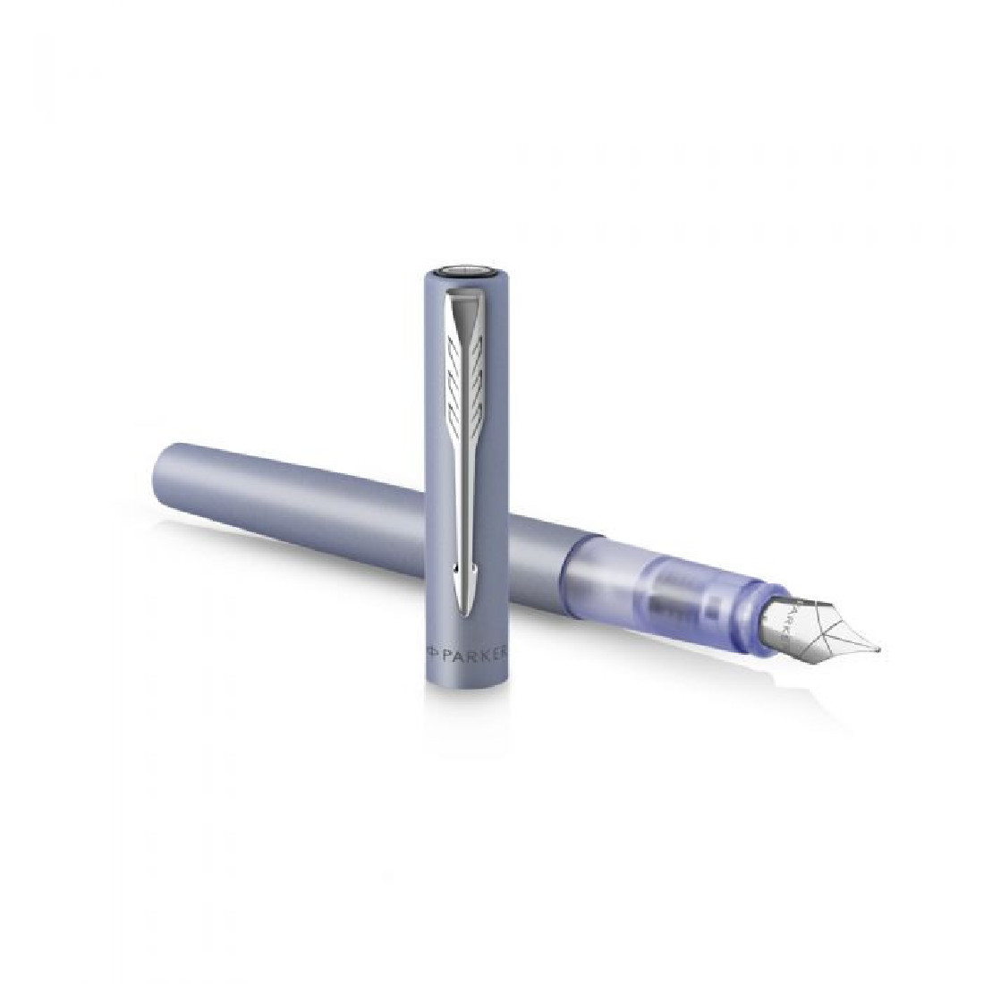Parker Vector XL Silver - Blue CT Set Fountain Pen and Free Converter