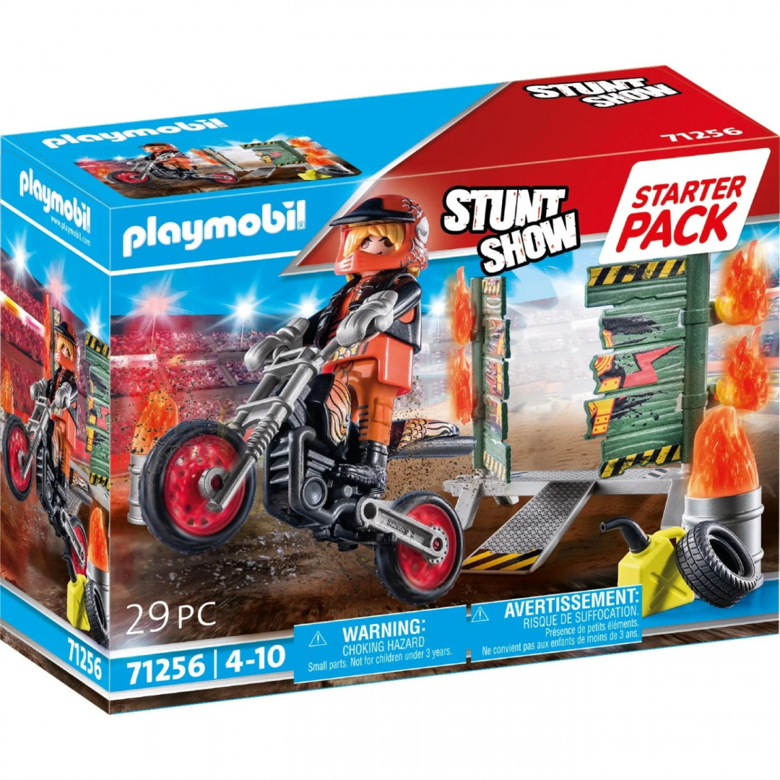 Stunt Show Starter Pack Ακροβατικά με μηχανή motocross 71256 Playmobil