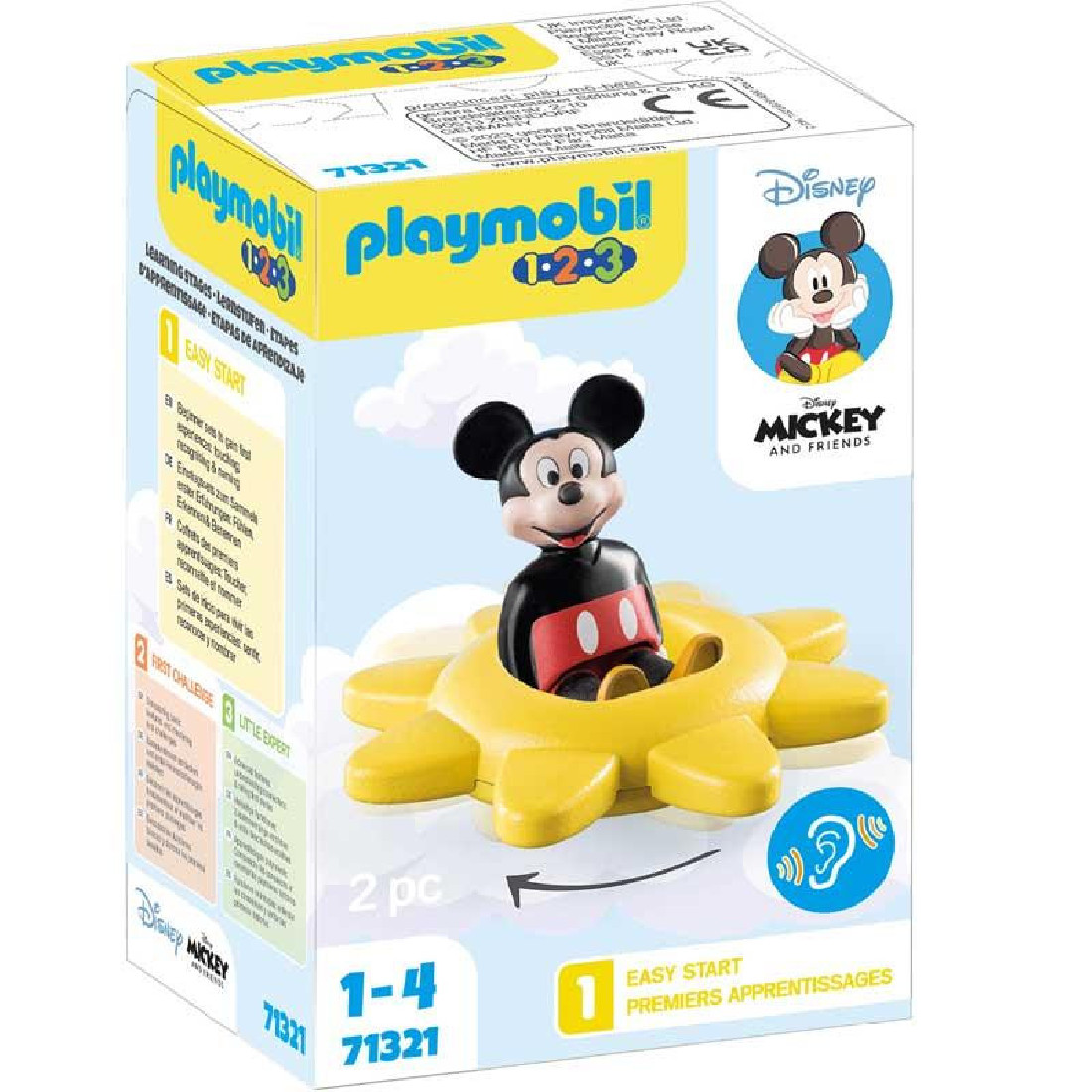 12 3 Disney Mickey Μίκυ Μάους με περιστρεφόμενο ήλιο 71321 Playmobil