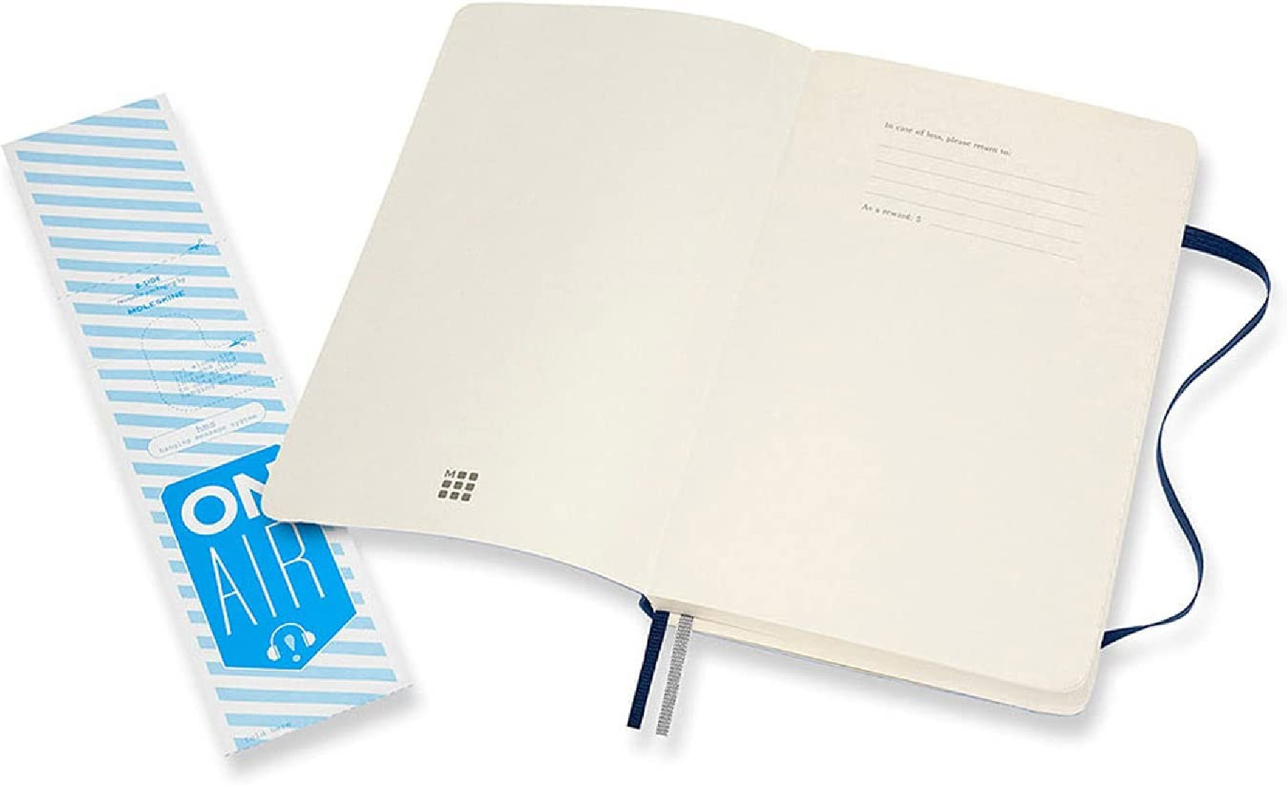 Moleskine Notebook Ruled Expanded Version Large 13x21  Sapphire Blue Soft Cover