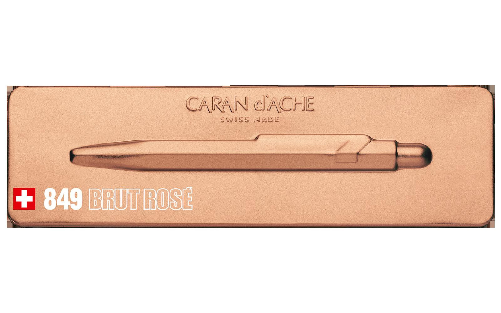 CARAN DACHE 849 with holder brut rose ballpoint pen