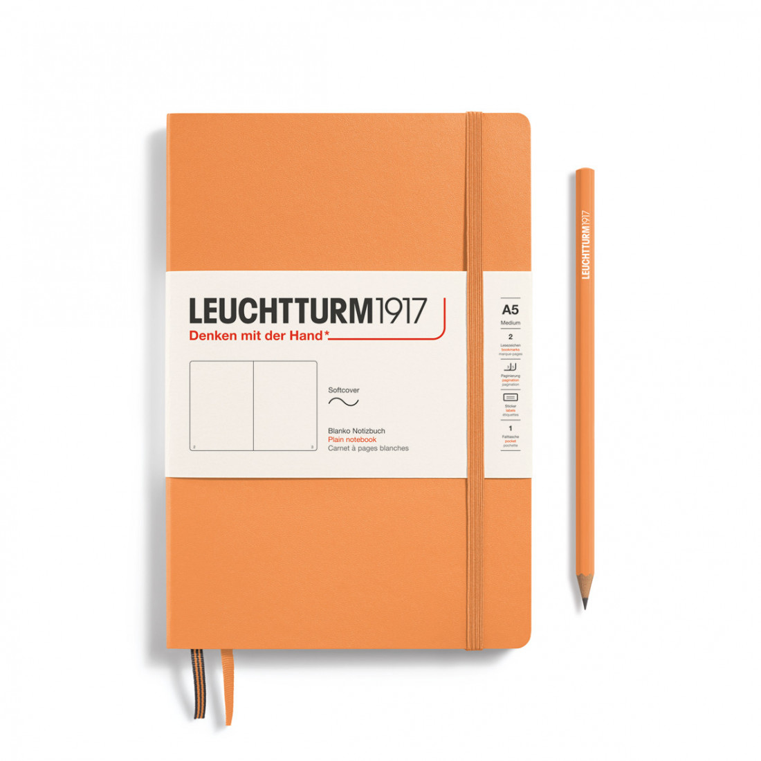 Leuchtturm 1917 Notebook A5 Apricot Plain Soft Cover