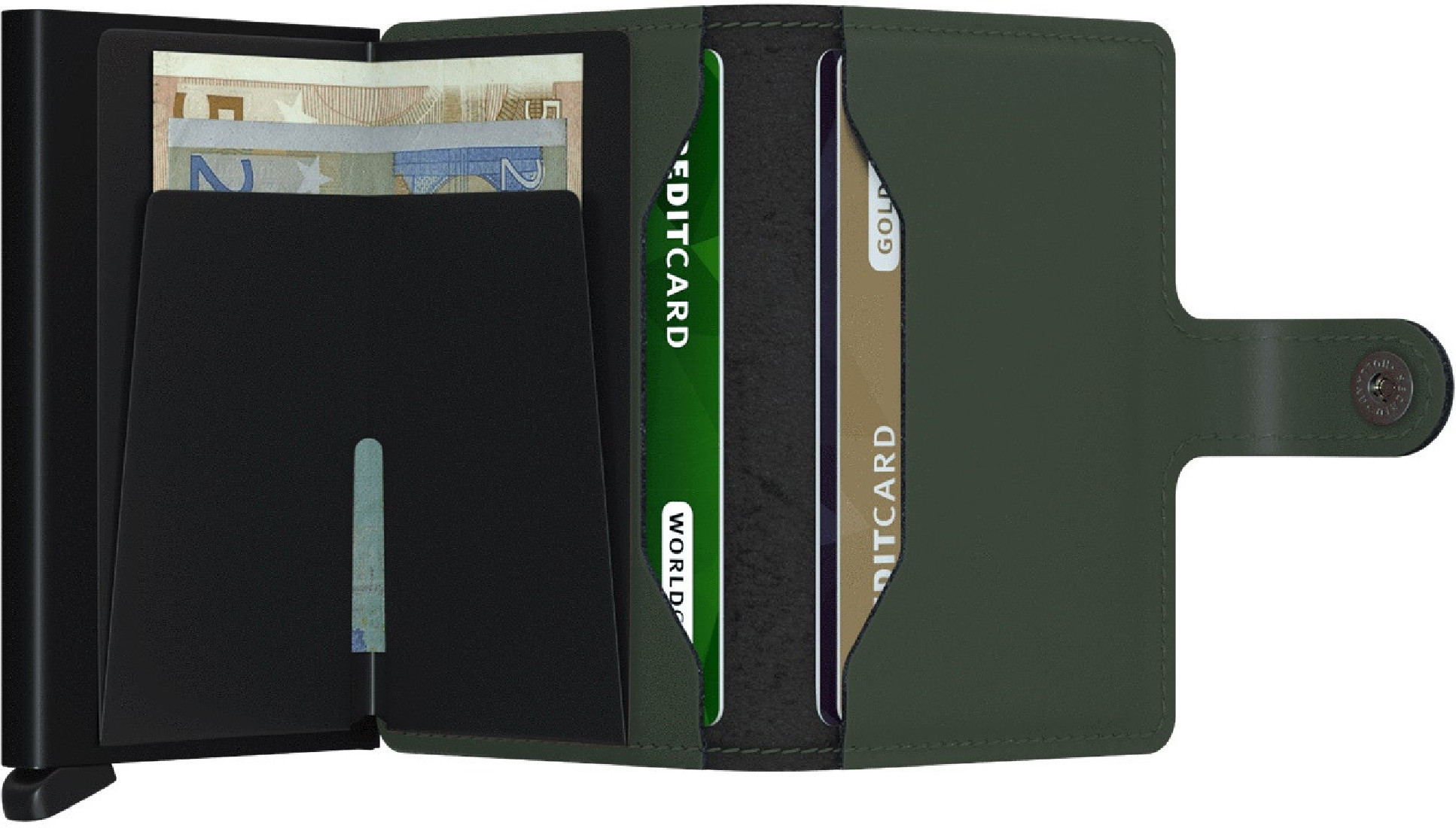 SECRID MINIWALLET MM MATTE GREEN AND BLACK