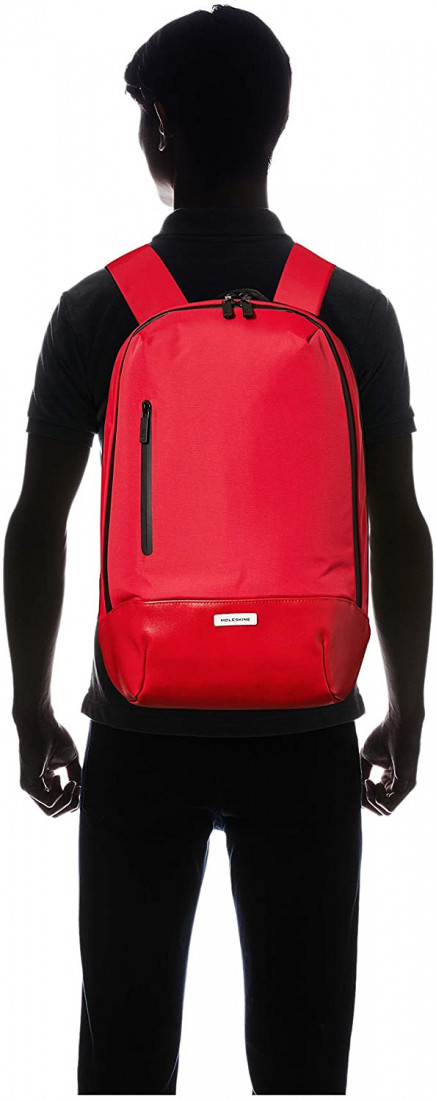 Moleskine Metro  Collection Laptop Backpack for Devices up to 15 Inches, Work Backpack for Computer and Notebook Suitable for Men and Women, Size 31 x 47 x 13 cm, Colour Cranberry Red