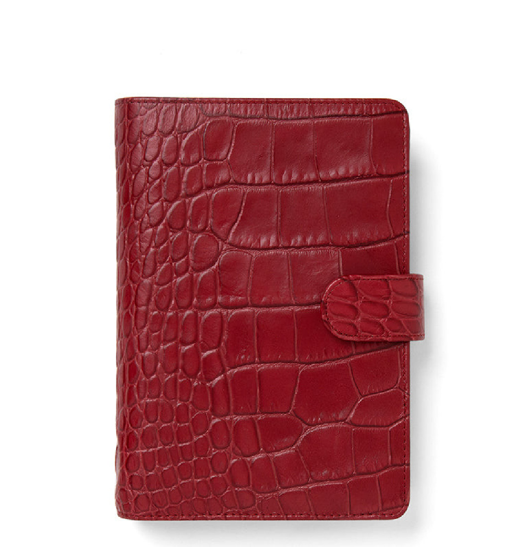 Filofax Organizer Leather Personal Crocodile Cherry 022702