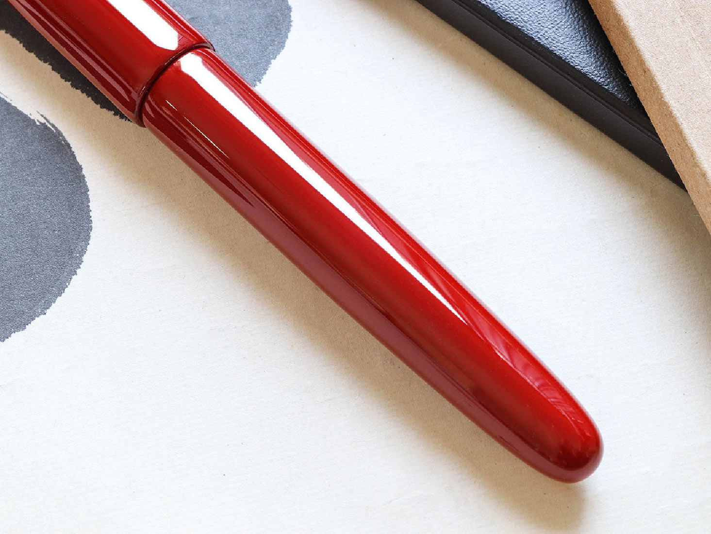 Wancher Dream pen True Urushi Red stainless steel nib fountain pen