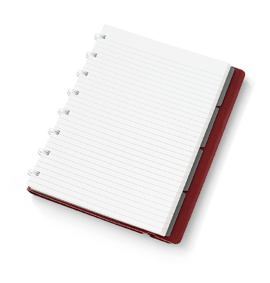 Filofax Notebook Refillable Ruled A5 Burgundy, 115121