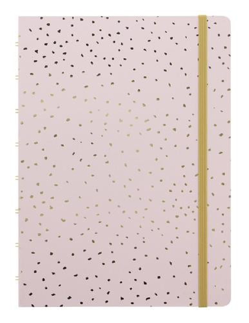 Notebook Refillable Ruled A5 Confetti Rose Quartz 115118 Filofax FX