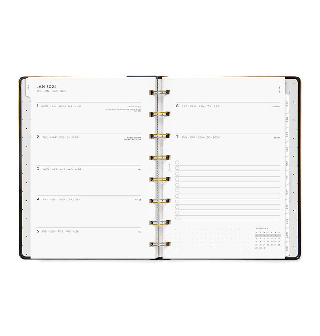 Moonlight A5 Planner Week On Two Pages 2024 24-68300 Filofax
