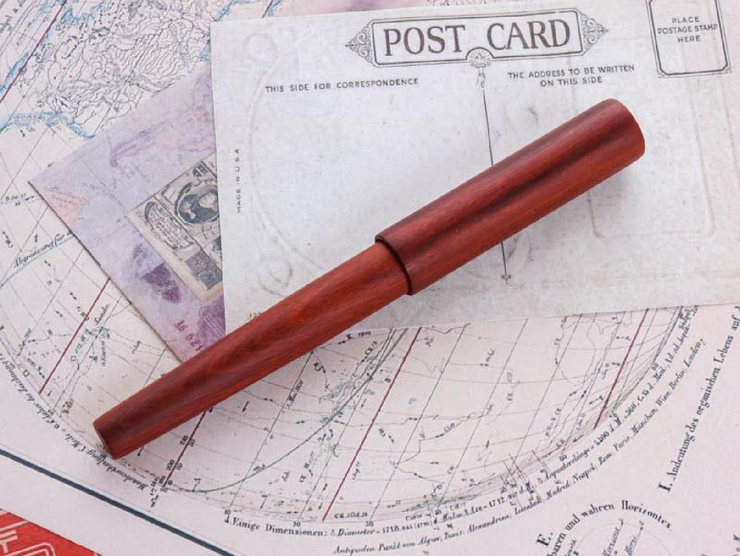 Wancher  Sandalwood World Tree  Fountain pen
