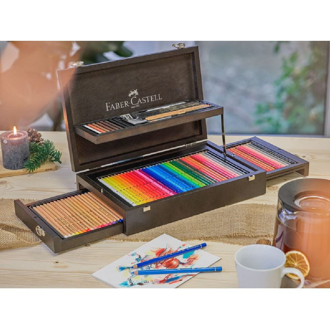 Faber Castell Art and Graphic Collection wooden case, 125 pieces 110085