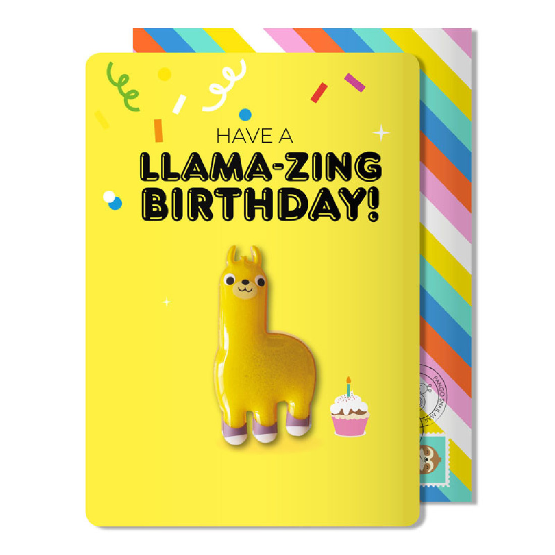 Ευχετήρια κάρτα με αποσπώμενο μαγνητάκι Llama-Zing Birthday! Pango