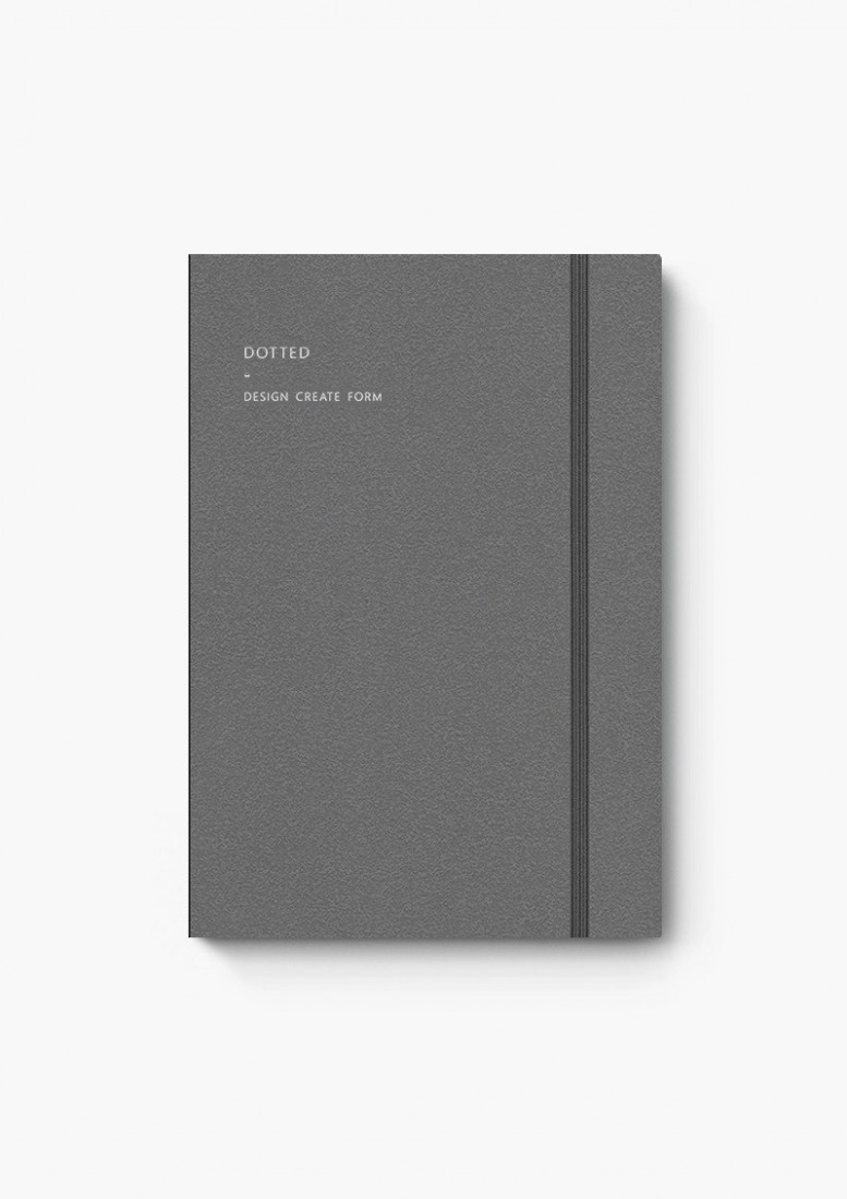 Adbook Dotted notebook A5 14x21 charcoal dot