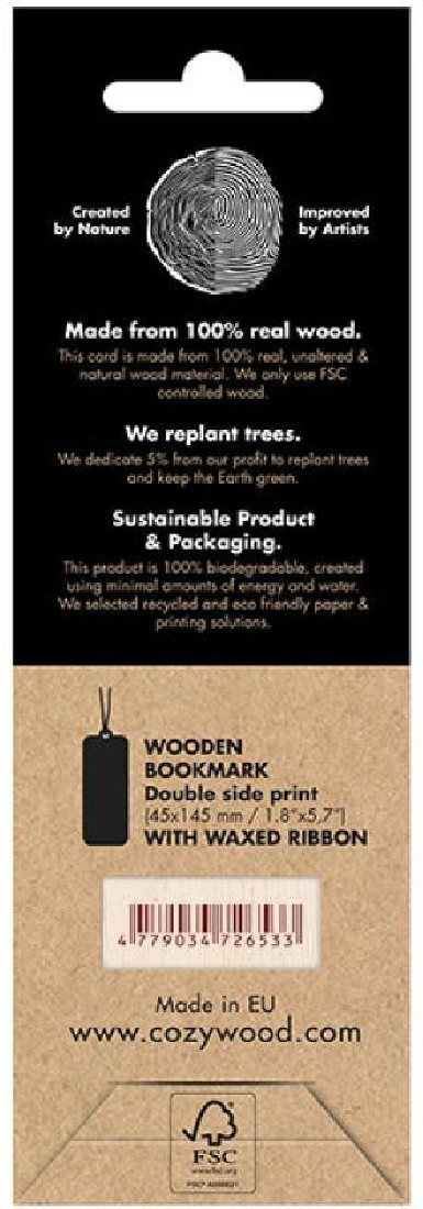 Ξύλινος σελιδοδείκτης Hug (BKN210) Cozywood