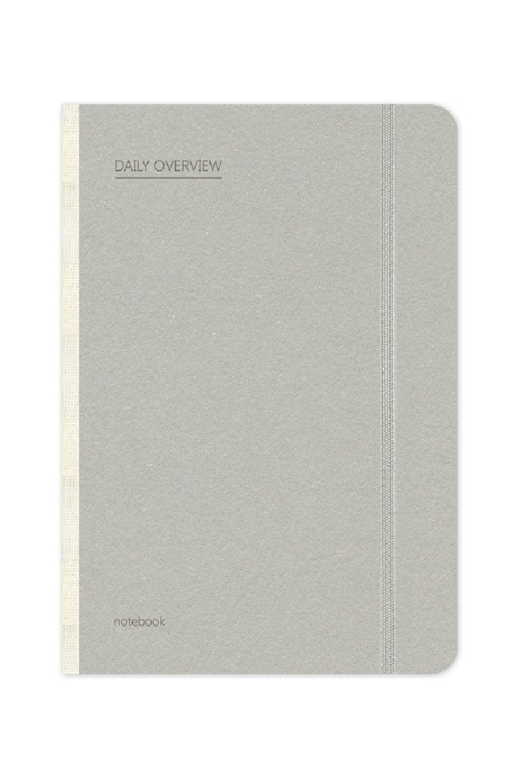 Adbook daily overview notebook grey A5 14x21 A