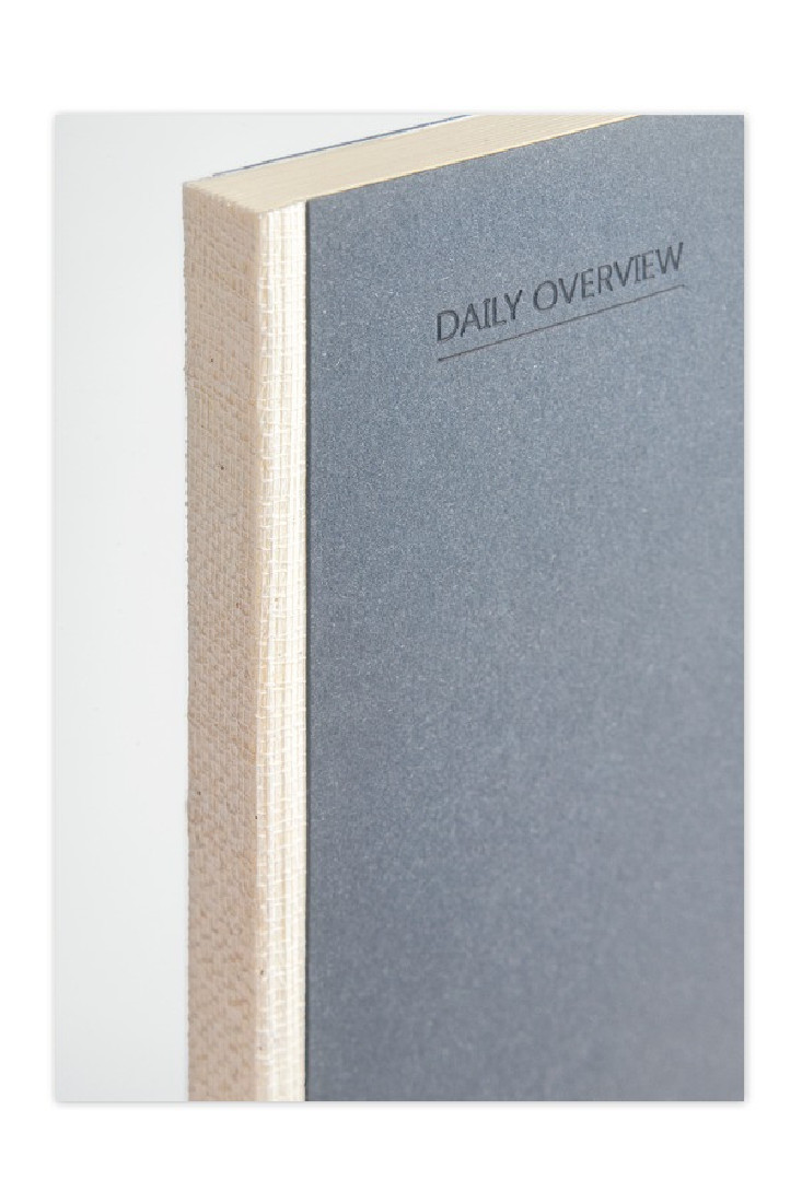 Adbook daily overview notebook grey A5 14x21 A