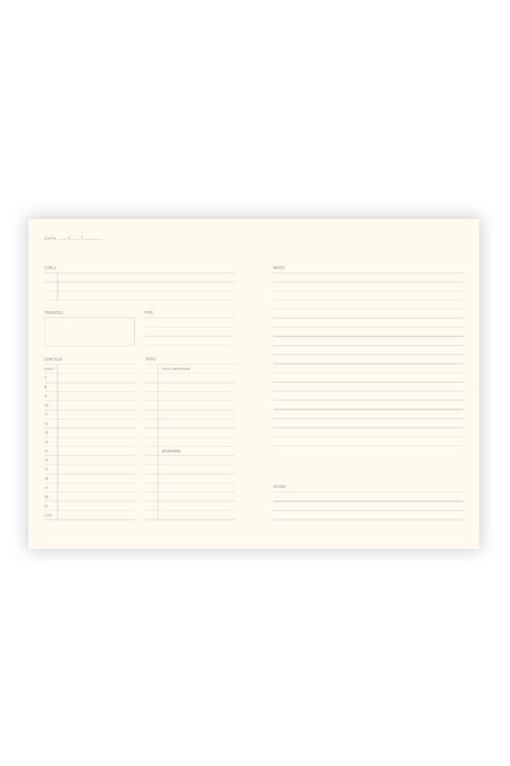 Adbook daily overview notebook grey A5 14x21 A