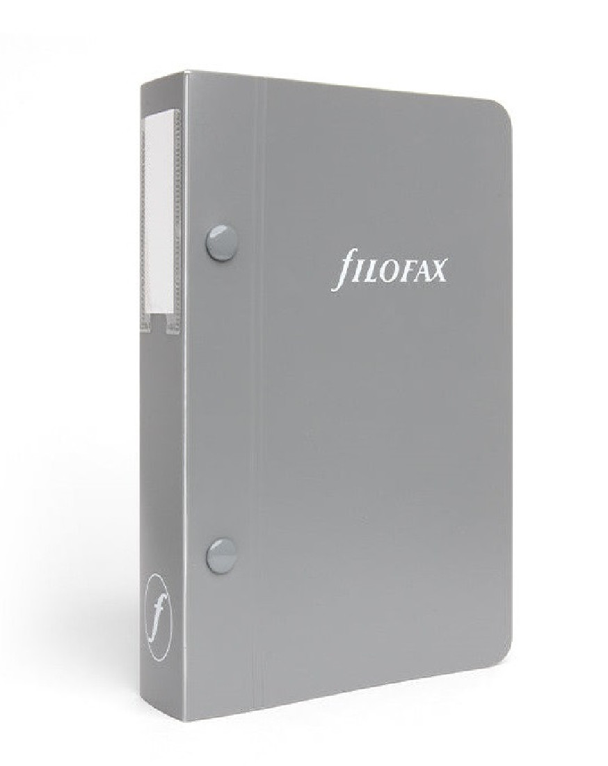 Filofax Refill Personal Organizer Storage Binder Grey 132919