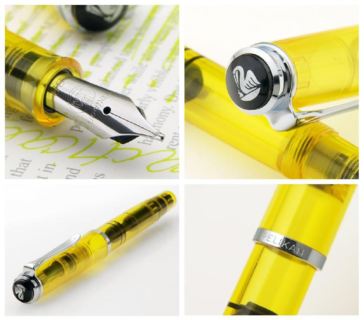 Pelikan M205 Duo Yellow Highlighter & Fountain Pen double broad nib