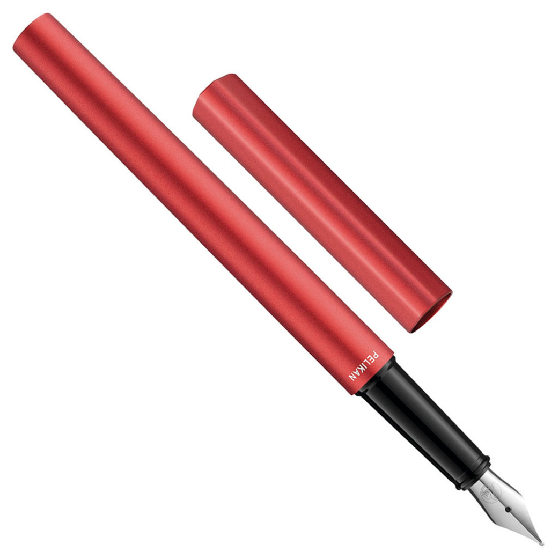 Pelikan Ineo Elements P6 aluminium fountain pen with metal case fiery red
