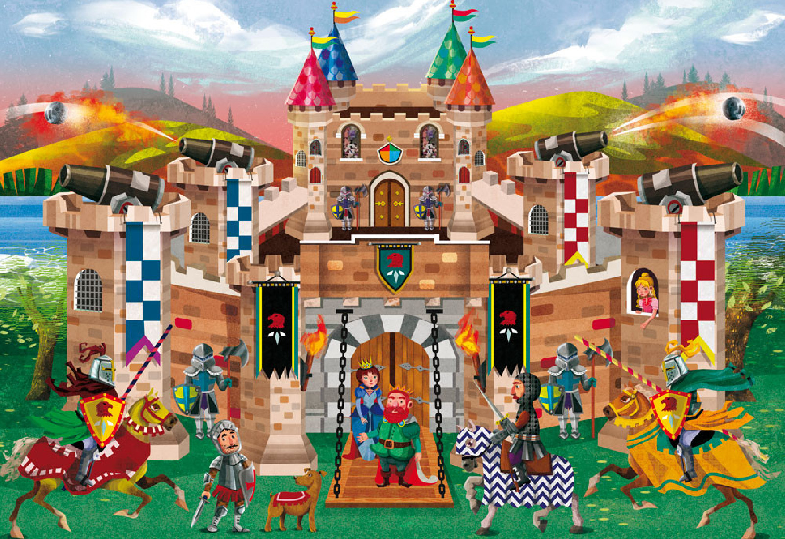 Puzzle (2 x 70τμχ.) Ιππότες- Οι γενναίοι υπερασπιστές του κάστρου  ΕΛΛΗΝΟΕΚΔΟΤΙΚΗ