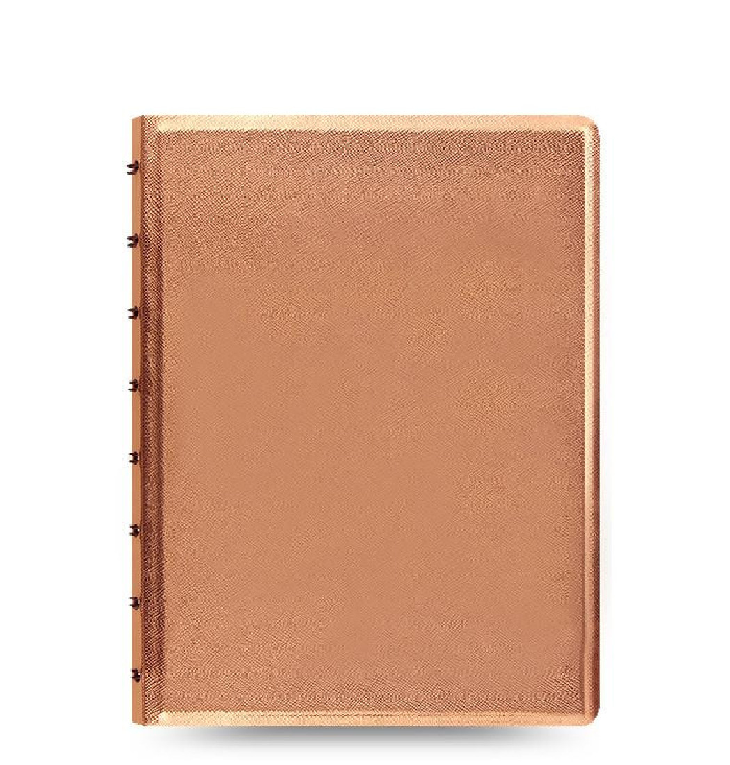 Filofax Notebook Refillable Ruled A5 Rose Gold Saffiano 115058