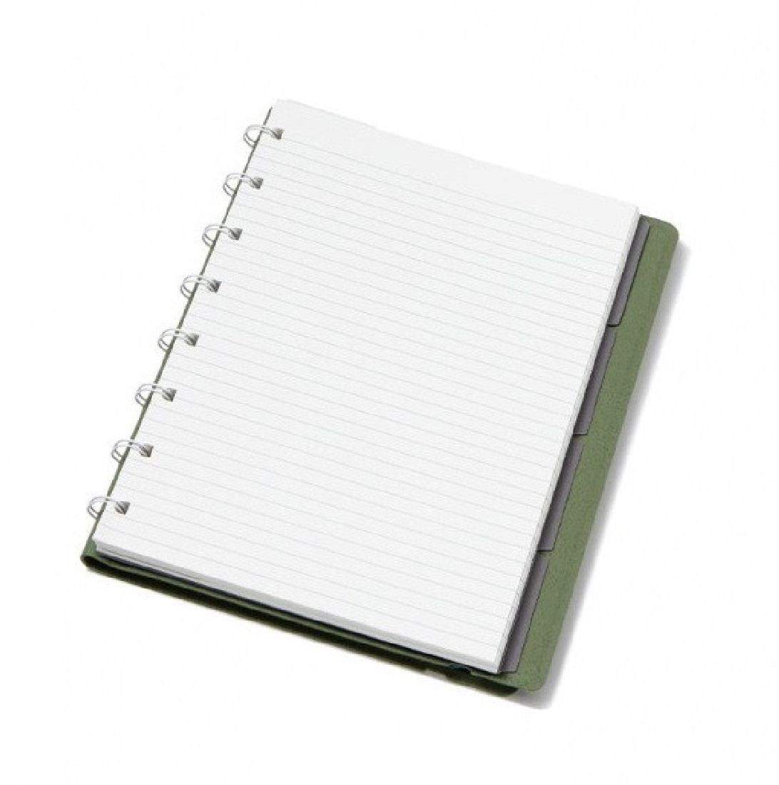 Filofax Notebook Refillable Ruled A5 Neutrals Jade, 179526