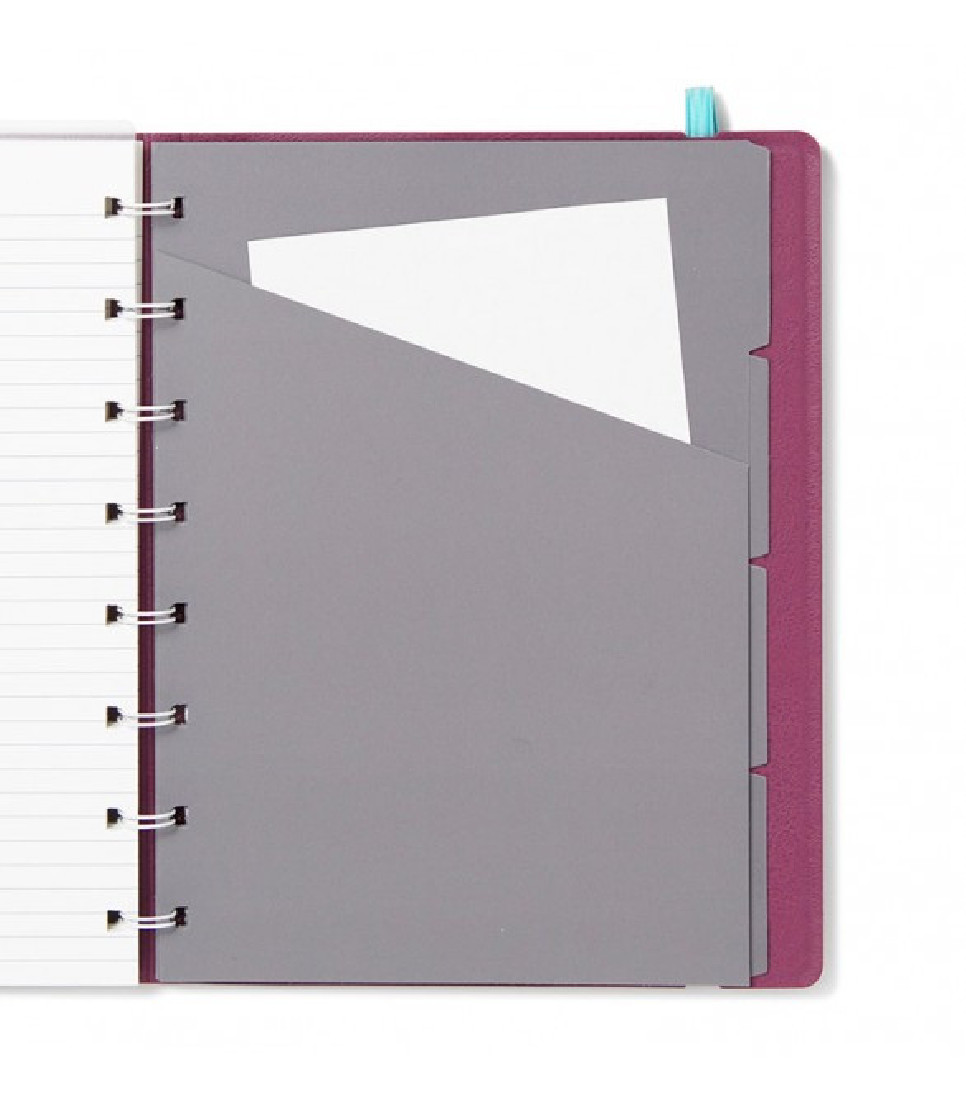 Filofax Notebook Refillable Ruled A5 Neutrals Plum 179524