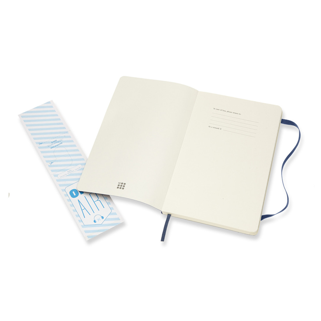 Moleskine Notebook Large 13x21 Ruled  Blue Soft  Cover