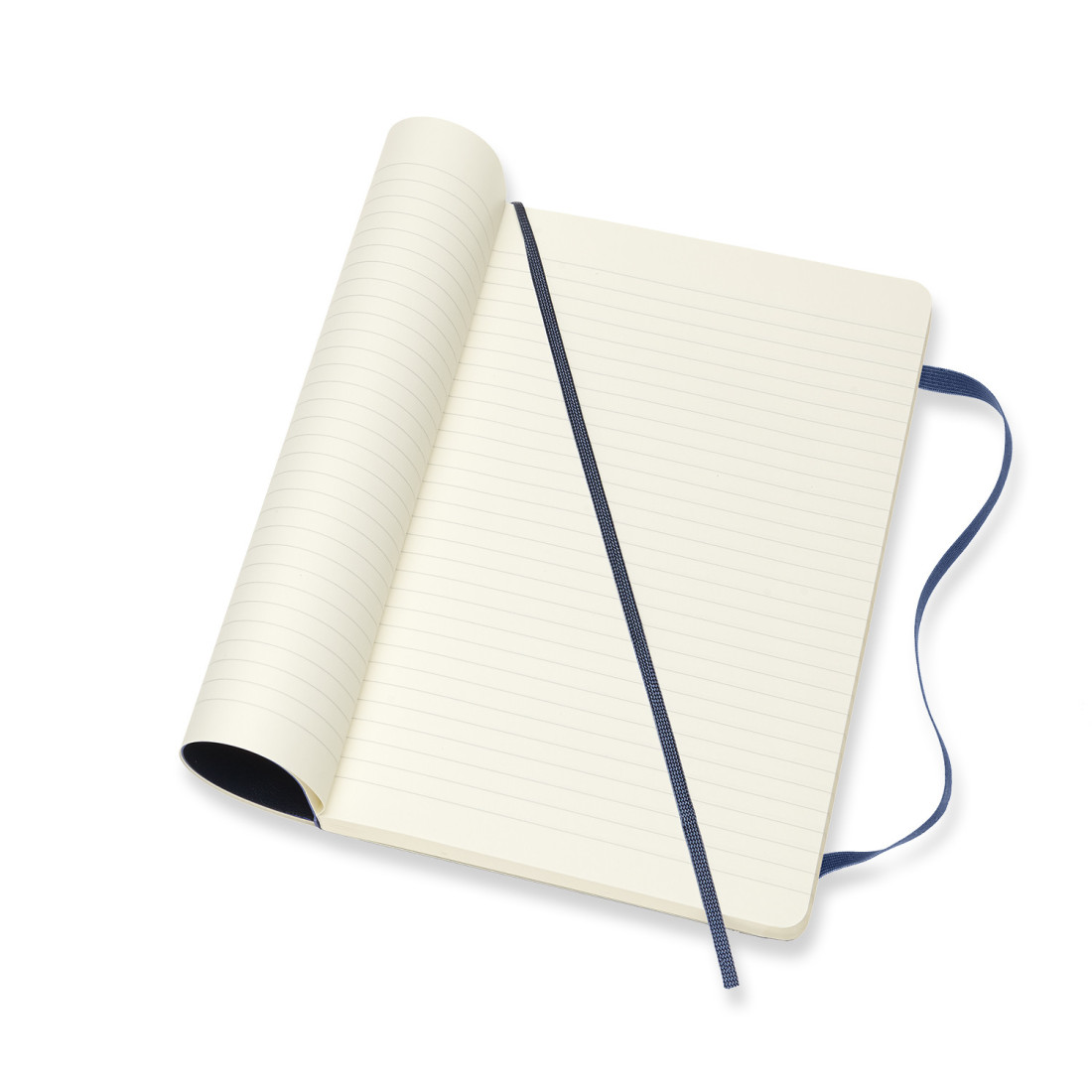 Moleskine Notebook Large 13x21 Ruled  Blue Soft  Cover