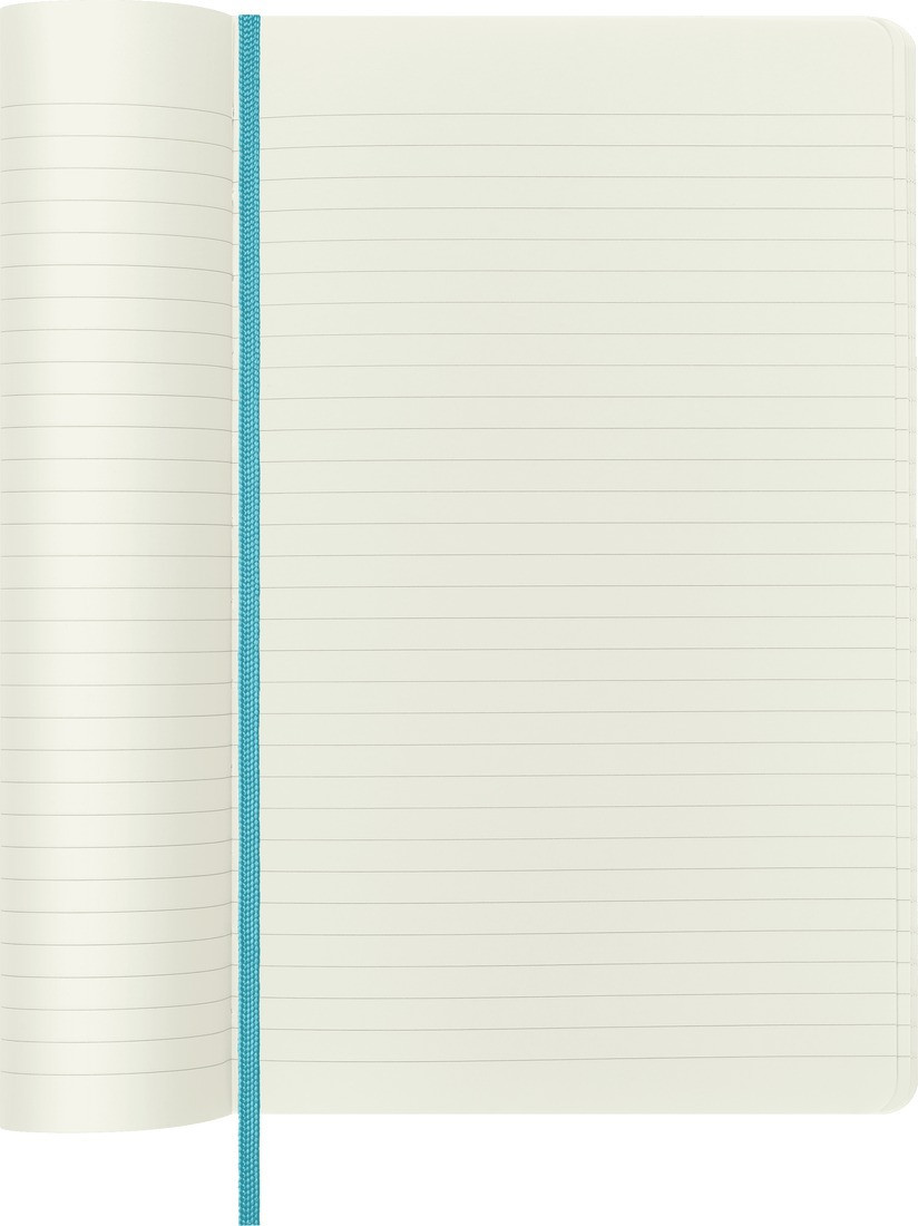 Moleskine Classic Notebook Soft Cover, Reef Blue, soft cover, ruled, large 13x21