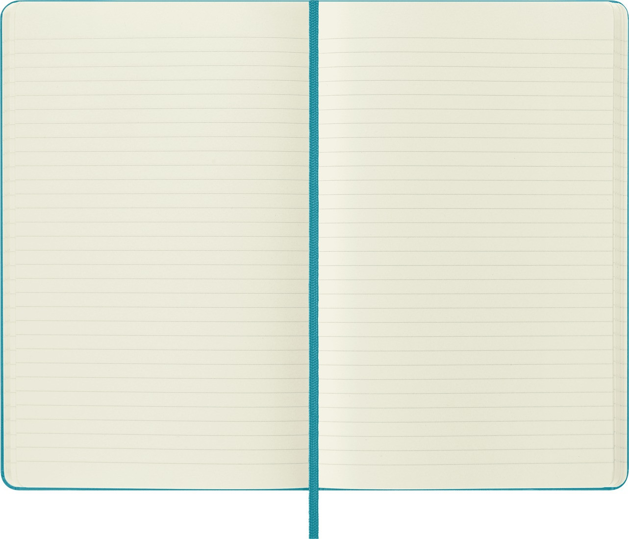 Moleskine Classic Notebook Hard Cover, Reef Blue, hard cover, ruled,  large 13x21