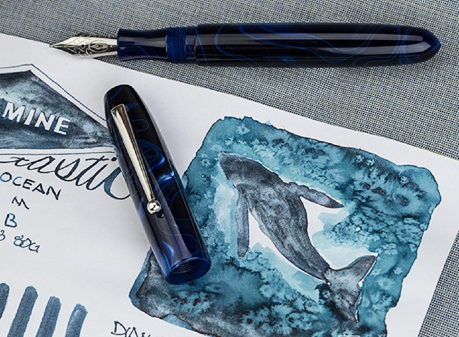 Diamine 50ml Enchanted Ocean Fountain pen shimmer ink