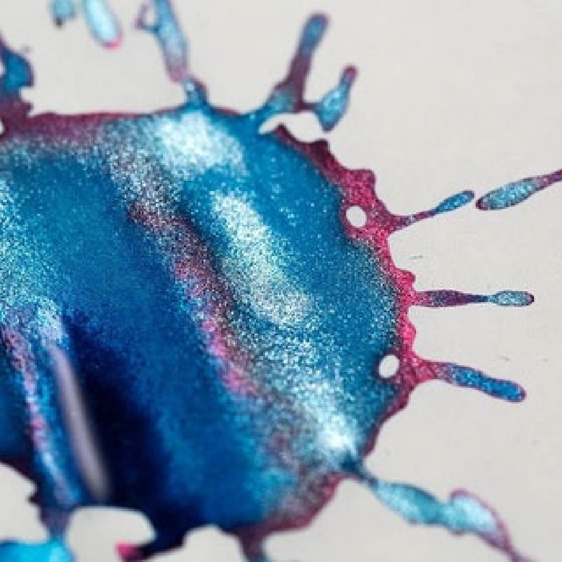 Diamine 50ml Arctic Blue Fountain pen shimmer ink bottle