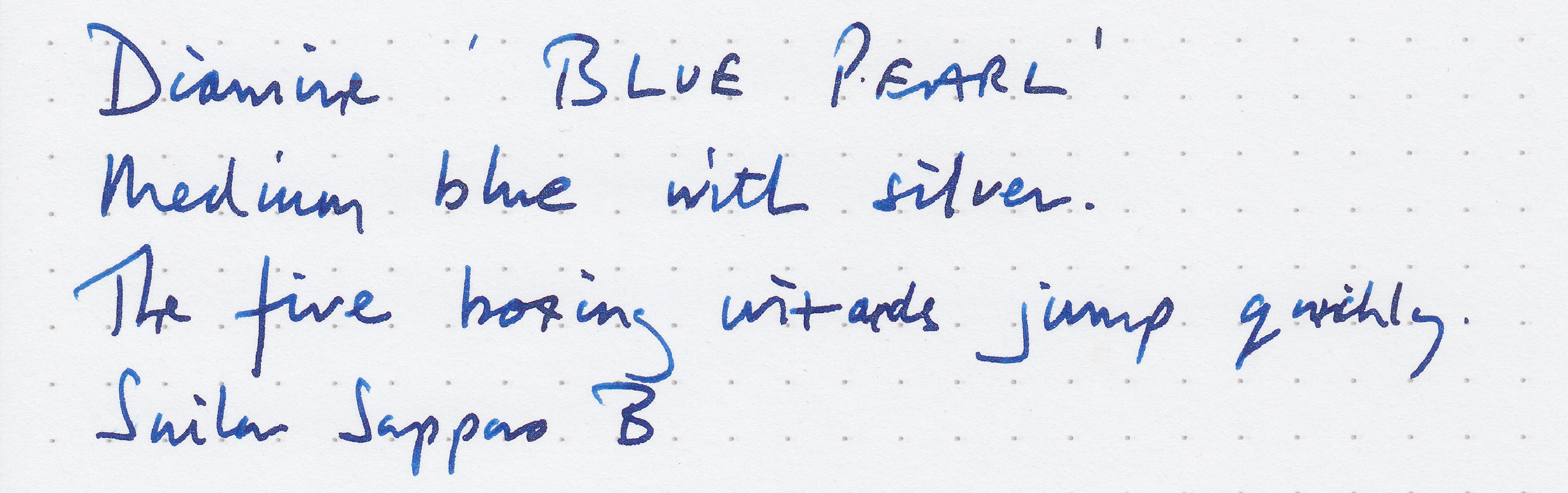 Diamine 50ml Blue Pearl Fountain pen shimmer ink bottle