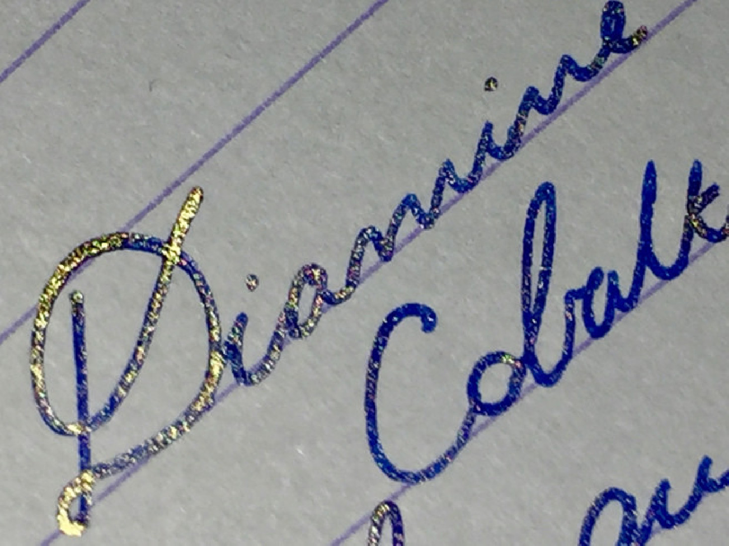 Diamine 50ml Cobalt Jazz Fountain pen shimmer ink bottle